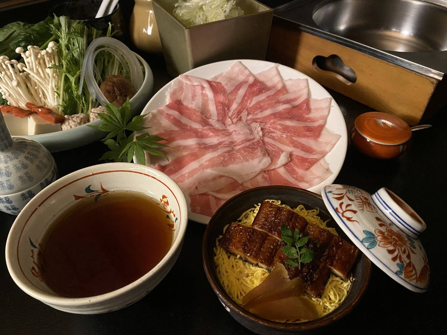つゆしゃぶと鰻まぶしランチ