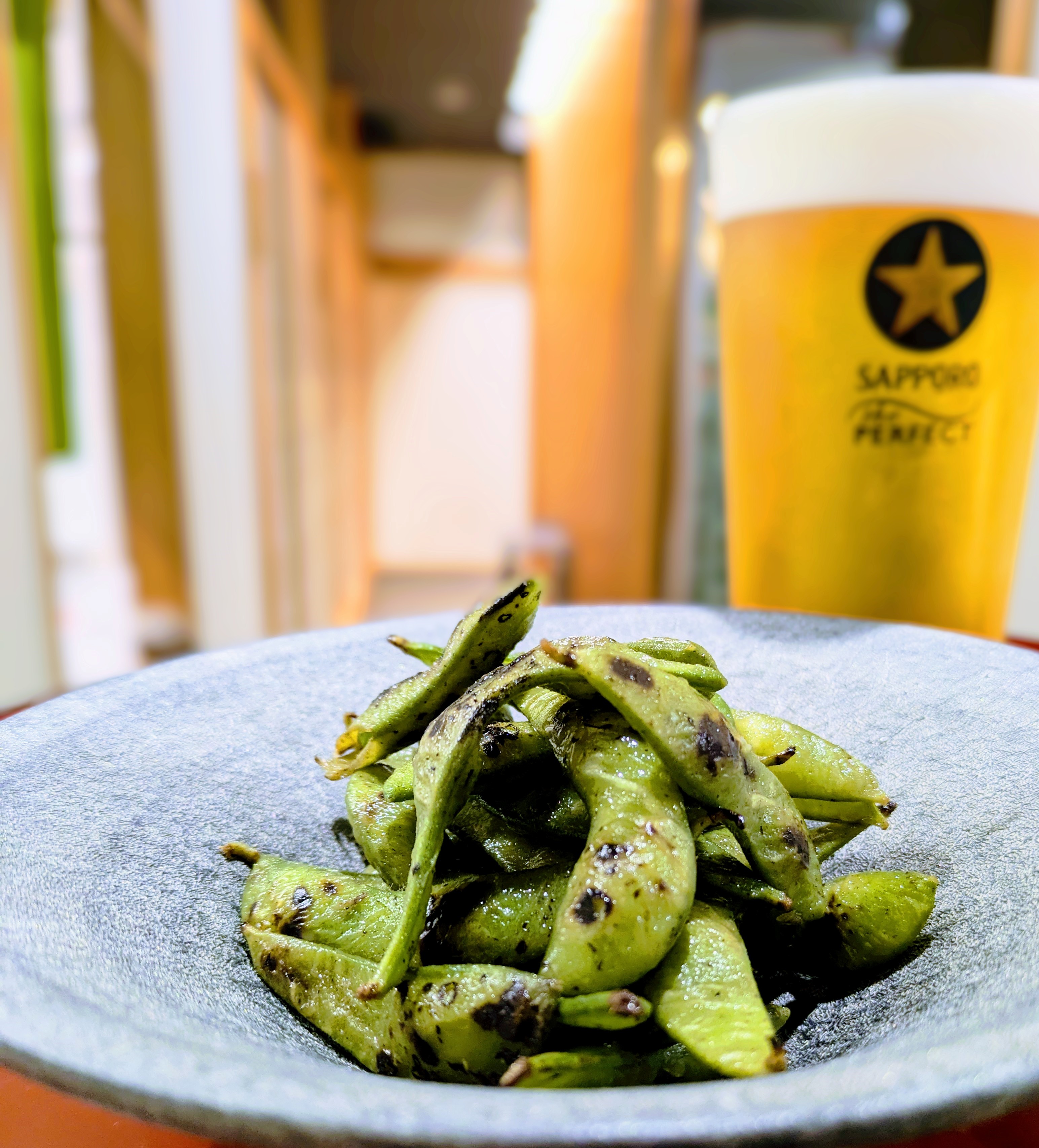◇■夏季限定 生ビール＆燻製焼き枝豆セット　■◇
